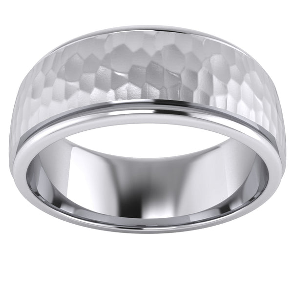 Sterling Silver [10mmx2mm] 'Heavy Style' Hawaiian Jewelry Hand Engraved  Ring - Flat Shape