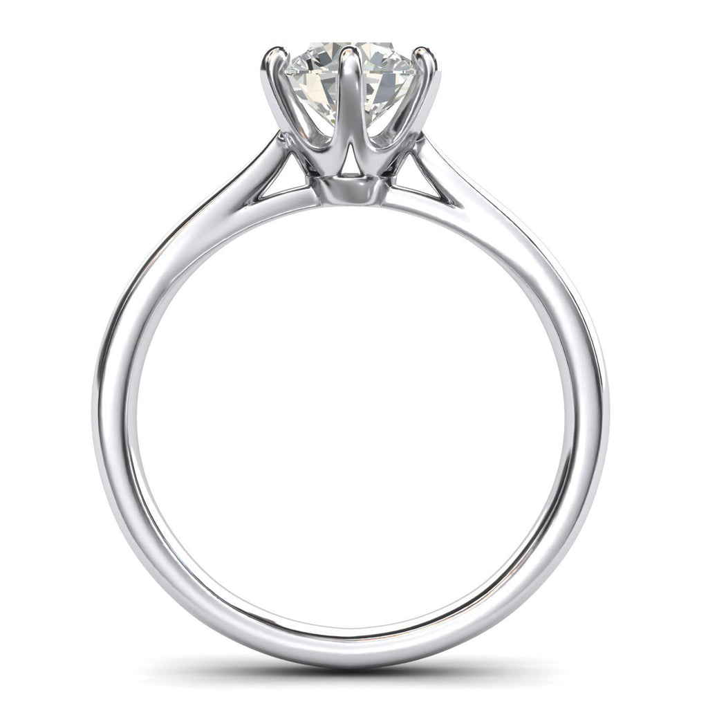 Sterling Silver 2.0 CT Classic 6-Prong Solitaire Simulated Diamond Eng –  LANDA JEWEL