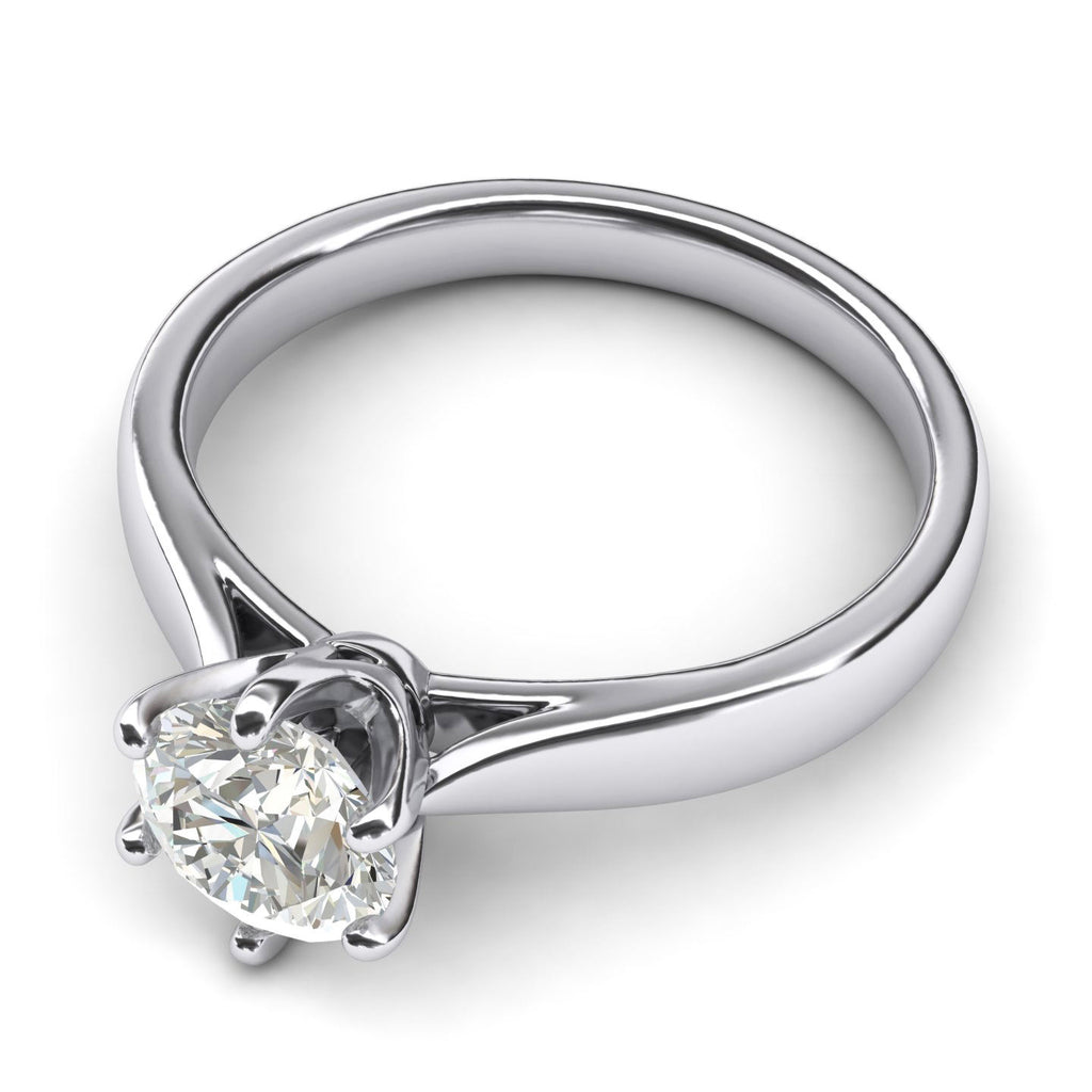 Sterling Silver 2.0 CT Classic 6-Prong Solitaire Simulated Diamond Eng –  LANDA JEWEL