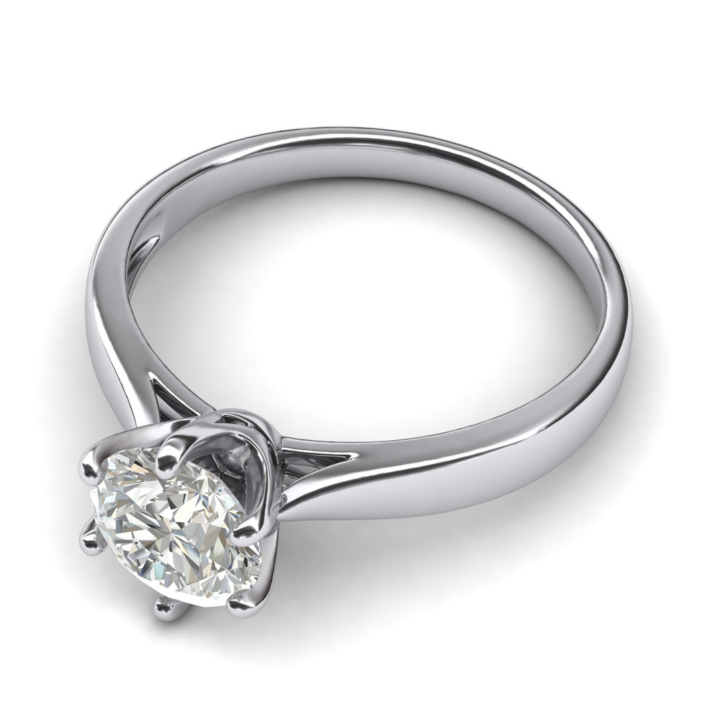 Floating Halo Cushion Cut Gold Engagement Ring - PureGemsJewels