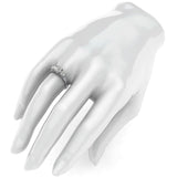 Fine 14k White Gold Three Stone Trellis Simulated Diamond Ring Promise Engagement ring 2.0ctw for Women