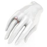 10k Rose Gold Romantic Flower Style 6-Prong Set 2.0 CT Simulated Diamond Engagement Ring