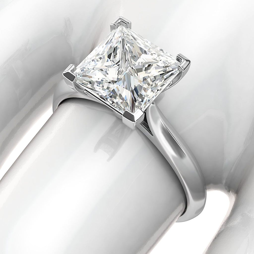 Silver square diamond engagement rings deals