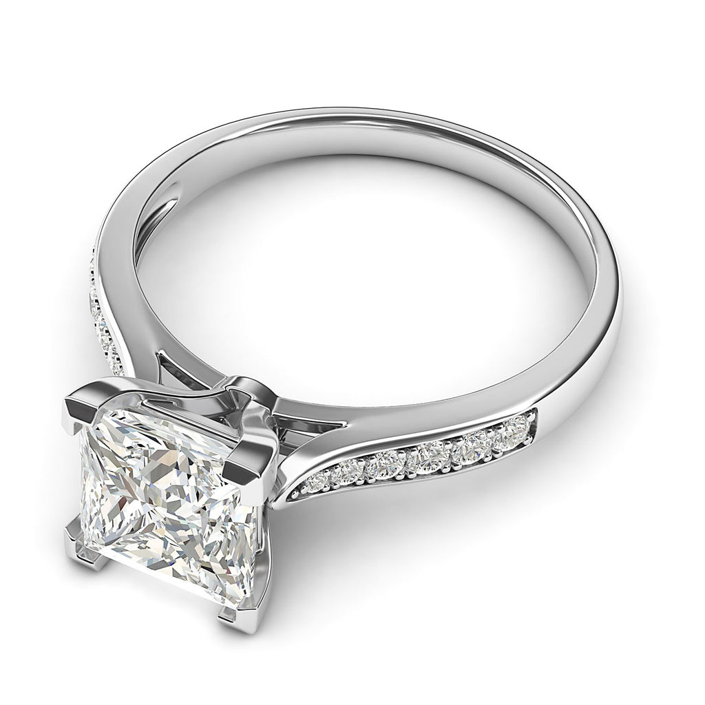 1.5 ct. K - VS1 Round Brilliant Cut Diamond Solitaire Engagement Ring in  14k White Gold (Size-4.5) | Amazon.com